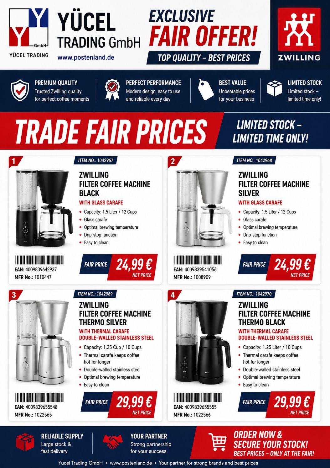 IAW-Messeangebot: Zwilling Filterkaffeemaschinen